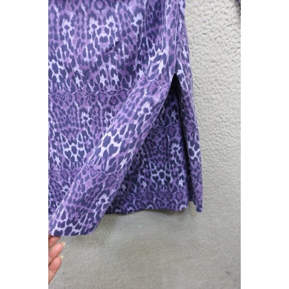 Soft Surroundings Animal Print V Neck Ruched Midi Dress-Size Small-Stretchy - Picture 4 of 8